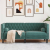 Sofa Chesterfield z wałkami, dwuosobowa, ciemnozielona, aksamit