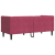 Sofa Chesterfield z wałkami, dwuosobowa, bordowa, aksamit