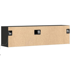 Ścienna szafka TV z LED, czarna, 140x31x38 cm