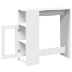 Stolik barowy z przegrodami, biały, 101x40x103,5 cm
