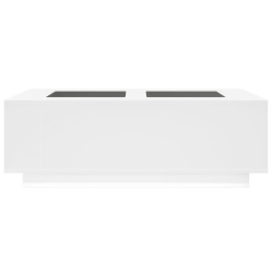 Stolik kawowy z LED Infinity, biały, 116x69x40 cm