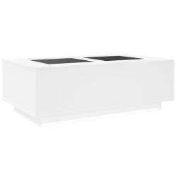 Stolik kawowy z LED Infinity, biały, 116x69x40 cm