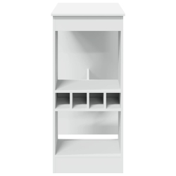 Stolik barowy z przegródkami, biały, 90x47,5x103,5 cm