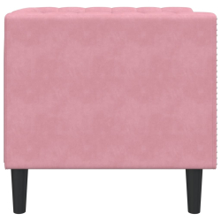 Fotel Chesterfield, różowy, tapicerowany aksamitem
