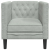 Fotel Chesterfield, jasnoszary, tapicerowany aksamitem