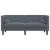 Sofa Chesterfield z wałkami, dwuosobowa, ciemnoszara, aksamit