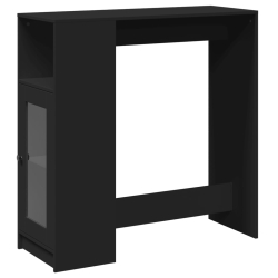 Stolik barowy z przegrodami, czarny, 101x40x103,5 cm