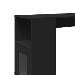 Stolik barowy z przegrodami, czarny, 101x40x103,5 cm