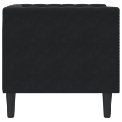 Fotel Chesterfield, czarny, tapicerowany aksamitem