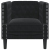 Fotel Chesterfield, czarny, tapicerowany aksamitem