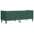 Sofa Chesterfield z wałkami, 3-osobowa, ciemnozielona, aksamit