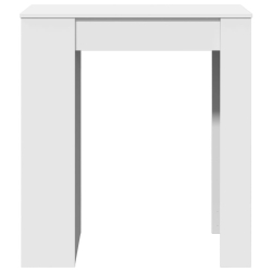 Stolik barowy z półkami, biały, 95x47x103,5 cm