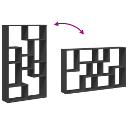 Regał na książki, czarny, 72x20x120 cm, materiał drewnopochodny