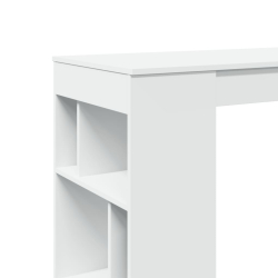 Stolik barowy z przegrodami, biały, 102x50x103,5 cm