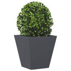 Donica ogrodowa, antracytowa, 30x30x30 cm, stalowa