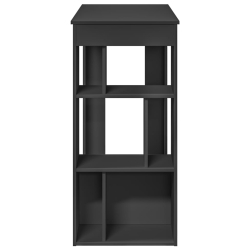 Stolik barowy z przegrodami, czarny, 102x50x103,5 cm