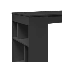 Stolik barowy z przegrodami, czarny, 102x50x103,5 cm