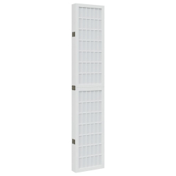 Parawan pokojowy, 6-panelowy, biały, lite drewno paulowni