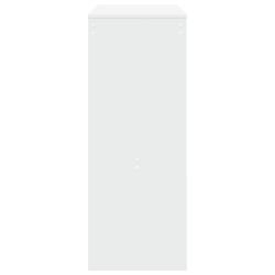 Stolik barowy z półkami, biały, 90x40x103,5 cm
