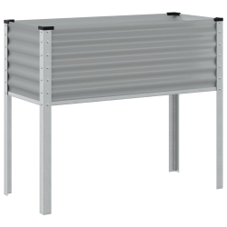 Donica ogrodowa, szara, 100x41x90 cm, stal