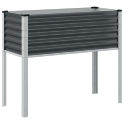 Donica ogrodowa, antracytowa, 100x41x90 cm, stal