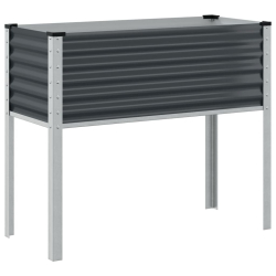 Donica ogrodowa, antracytowa, 100x41x90 cm, stal