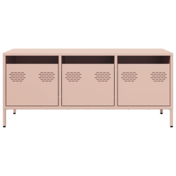 Szafka RTV, różowa, 101,5x39x43,5 cm, stal walcowana na zimno