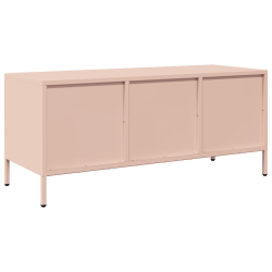 Szafka RTV, różowa, 101,5x39x43,5 cm, stal walcowana na zimno