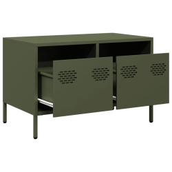 Szafka RTV, oliwkowa, 68x39x43,5 cm, stal walcowana na zimno