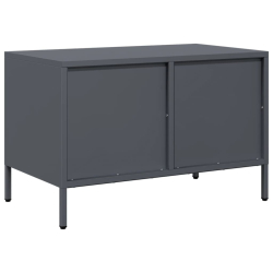 Szafka RTV, czarna, 68x39x43,5 cm, stal walcowana na zimno