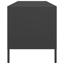 Szafka RTV, czarna, 135x39x43,5 cm, stal walcowana na zimno