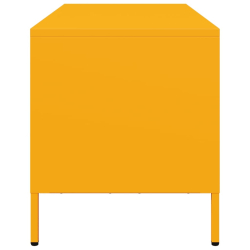 Szafka RTV, żółta, 101,5x39x43,5 cm, stal walcowana na zimno