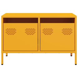 Szafka RTV, musztardowa, 68x39x43,5 cm, stal walcowana na zimno