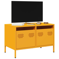 Szafka RTV, musztardowa, 68x39x43,5 cm, stal walcowana na zimno