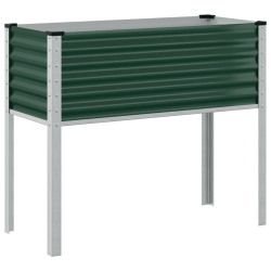 Donica ogrodowa, zielona, 100x41x90 cm, stal