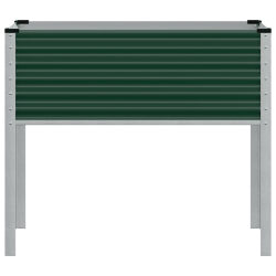 Donica ogrodowa, zielona, 100x41x90 cm, stal