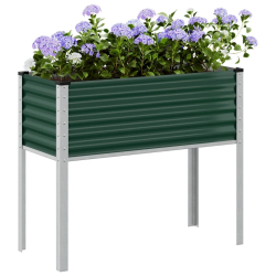 Donica ogrodowa, zielona, 100x41x90 cm, stal
