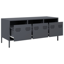 Szafka RTV, antracyt, 101,5x39x43,5 cm, stal walcowana na zimno