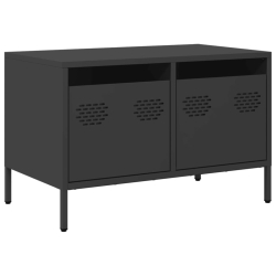 Szafka RTV, czarna, 68x39x43,5 cm, stal walcowana na zimno