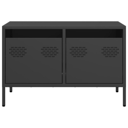 Szafka RTV, czarna, 68x39x43,5 cm, stal walcowana na zimno