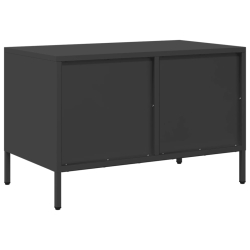 Szafka RTV, czarna, 68x39x43,5 cm, stal walcowana na zimno