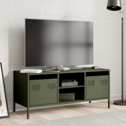 Szafka RTV, oliwkowa, 101,5x39x43,5 cm, stal walcowana na zimno