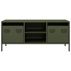 Szafka RTV, oliwkowa, 101,5x39x43,5 cm, stal walcowana na zimno