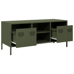 Szafka RTV, oliwkowa, 101,5x39x43,5 cm, stal walcowana na zimno