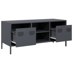 Szafka RTV, antracyt, 101,5x39x43,5 cm, stal walcowana na zimno