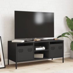 Szafka RTV, czarna, 101,5x39x43,5 cm, stal walcowana na zimno
