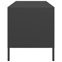 Szafka RTV, czarna, 101,5x39x43,5 cm, stal walcowana na zimno