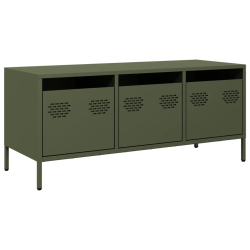 Szafka RTV, oliwkowa, 101,5x39x43,5 cm, stal walcowana na zimno