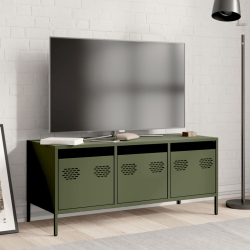 Szafka RTV, oliwkowa, 101,5x39x43,5 cm, stal walcowana na zimno