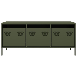 Szafka RTV, oliwkowa, 101,5x39x43,5 cm, stal walcowana na zimno